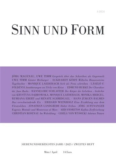 Sinn und Form (alemán)